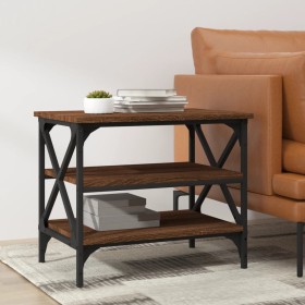 Mesa auxiliar madera contrachapada marrón roble 55x38x45 cm de vidaXL, Mesas de centro - Ref: Foro24-823336, Precio: 37,43 €,...