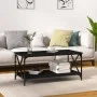 Mesa de centro madera contrachapada y hierro negro 100x50x45 cm de vidaXL, Mesas de centro - Ref: Foro24-823307, Precio: 51,6...