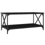 Mesa de centro madera contrachapada y hierro negro 100x50x45 cm de vidaXL, Mesas de centro - Ref: Foro24-823307, Precio: 51,6...