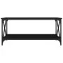 Mesa de centro madera contrachapada y hierro negro 100x50x45 cm de vidaXL, Mesas de centro - Ref: Foro24-823307, Precio: 51,6...