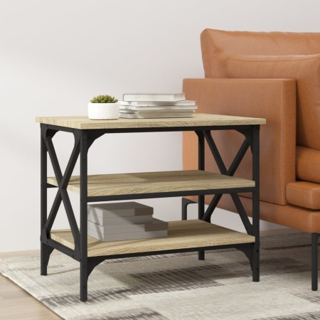 Mesa auxiliar madera contrachapada roble Sonoma 55x38x45 cm de vidaXL, Mesas de centro - Ref: Foro24-823333, Precio: 44,24 €,...