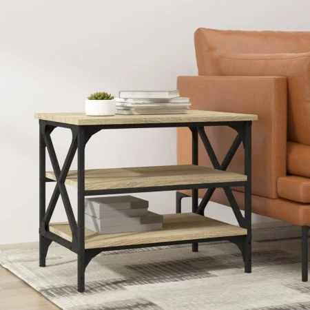 Mesa auxiliar madera contrachapada roble Sonoma 55x38x45 cm de vidaXL, Mesas de centro - Ref: Foro24-823333, Precio: 43,51 €,...