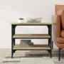 Mesa auxiliar madera contrachapada roble Sonoma 55x38x45 cm de vidaXL, Mesas de centro - Ref: Foro24-823333, Precio: 43,51 €,...