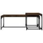 Couchtische 2 Einheiten aus geräuchertem Eichensperrholz von vidaXL, Couchtisch - Ref: Foro24-823339, Preis: 48,35 €, Rabatt: %