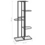 Soporte de flores de 5 estantes de metal negro 43x22x98 cm en Soportes para macetas | Comprar online en Foru.es