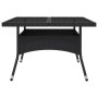 Set de comedor de jardín 9 piezas ratán PE y vidrio negro en Conjuntos de jardín | Comprar online en Foru.es