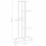 Soporte de flores de 5 estantes de metal blanco 43x22x98 cm en Soportes para macetas | Comprar online en Foru.es