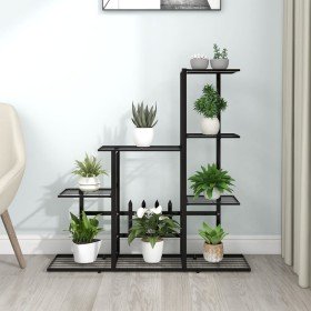 Soporte de flores negro de metal 94,5x25x88 cm en Soportes para macetas | Comprar online en Foru.es