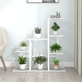 Soporte de flores de metal blanco 94,5x25x88 cm en Soportes para macetas | Comprar online en Foru.es
