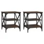 Side tables 2 pcs oak brown wood 40x42x50 cm by vidaXL, Side tables - Ref: Foro24-825781, Price: 49,21 €, Discount: %