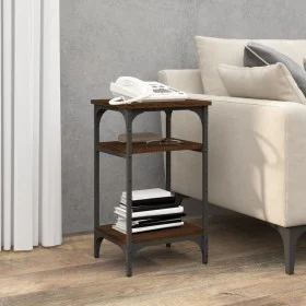 Mesa auxiliar madera contrachapada roble marrón 35x30x60 cm de vidaXL, Mesas auxiliares - Ref: Foro24-825806, Precio: 37,40 €...