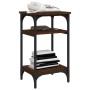 Mesa auxiliar madera contrachapada roble marrón 35x30x60 cm de vidaXL, Mesas auxiliares - Ref: Foro24-825806, Precio: 37,99 €...