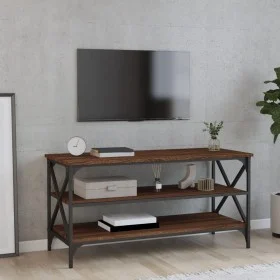 Oak brown plywood TV cabinet 100x40x50 cm by vidaXL, Side tables - Ref: Foro24-825796, Price: 63,78 €, Discount: %