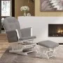 Sillón de lactancia con taburete tela gris claro de vidaXL, Mecedoras - Ref: Foro24-351662, Precio: 275,01 €, Descuento: %