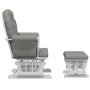 Sillón de lactancia con taburete tela gris claro de vidaXL, Mecedoras - Ref: Foro24-351662, Precio: 275,01 €, Descuento: %