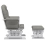Sillón de lactancia con taburete tela gris claro de vidaXL, Mecedoras - Ref: Foro24-351662, Precio: 254,61 €, Descuento: %