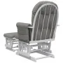 Sillón de lactancia con taburete tela gris claro de vidaXL, Mecedoras - Ref: Foro24-351662, Precio: 275,01 €, Descuento: %