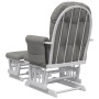 Sillón de lactancia con taburete tela gris claro de vidaXL, Mecedoras - Ref: Foro24-351662, Precio: 254,61 €, Descuento: %