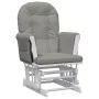 Sillón de lactancia con taburete tela gris claro de vidaXL, Mecedoras - Ref: Foro24-351662, Precio: 275,01 €, Descuento: %