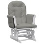 Sillón de lactancia con taburete tela gris claro de vidaXL, Mecedoras - Ref: Foro24-351662, Precio: 254,61 €, Descuento: %