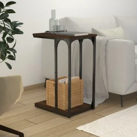 Mesa auxiliar madera contrachapada marrón roble 40x30x60 cm de vidaXL, Mesas auxiliares - Ref: Foro24-825821, Precio: 30,58 €...