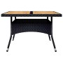 Set de comedor de jardín 9 pzas ratán PE y madera acacia negro en Conjuntos de jardín | Comprar online en Foru.es