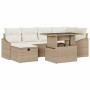 Conjunto de sofá de jardín 7 pcs Beige ratán sintético en Sofás de exterior | Comprar online en Foru.es