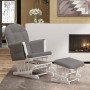 Sillón de lactancia con taburete tela gris oscuro de vidaXL, Mecedoras - Ref: Foro24-351661, Precio: 249,94 €, Descuento: %
