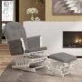 Stillstuhl mit Hocker aus dunkelgrauem Stoff von vidaXL, Schaukelstühle - Ref: Foro24-351661, Preis: 264,34 €, Rabatt: %