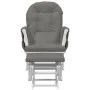Sillón de lactancia con taburete tela gris oscuro de vidaXL, Mecedoras - Ref: Foro24-351661, Precio: 264,34 €, Descuento: %