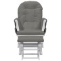 Sillón de lactancia con taburete tela gris oscuro de vidaXL, Mecedoras - Ref: Foro24-351661, Precio: 249,94 €, Descuento: %