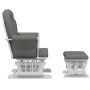 Sillón de lactancia con taburete tela gris oscuro de vidaXL, Mecedoras - Ref: Foro24-351661, Precio: 249,94 €, Descuento: %