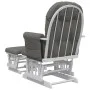 Sillón de lactancia con taburete tela gris oscuro de vidaXL, Mecedoras - Ref: Foro24-351661, Precio: 264,34 €, Descuento: %