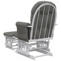 Sillón de lactancia con taburete tela gris oscuro de vidaXL, Mecedoras - Ref: Foro24-351661, Precio: 249,94 €, Descuento: %