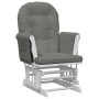 Sillón de lactancia con taburete tela gris oscuro de vidaXL, Mecedoras - Ref: Foro24-351661, Precio: 249,94 €, Descuento: %