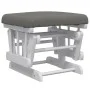 Sillón de lactancia con taburete tela gris oscuro de vidaXL, Mecedoras - Ref: Foro24-351661, Precio: 264,34 €, Descuento: %