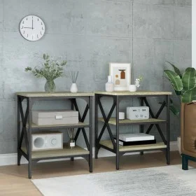 Mesas auxiliares 2 uds madera roble Sonoma 40x42x50 cm de vidaXL, Mesas auxiliares - Ref: Foro24-825775, Precio: 50,46 €, Des...