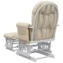 Sillón de lactancia con taburete tela blanco crema de vidaXL, Mecedoras - Ref: Foro24-351663, Precio: 251,79 €, Descuento: %