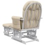 Sillón de lactancia con taburete tela blanco crema de vidaXL, Mecedoras - Ref: Foro24-351663, Precio: 237,97 €, Descuento: %