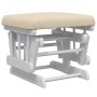 Sillón de lactancia con taburete tela blanco crema de vidaXL, Mecedoras - Ref: Foro24-351663, Precio: 237,97 €, Descuento: %