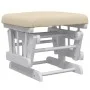 Stillstuhl mit cremeweißem Stoffhocker von vidaXL, Schaukelstühle - Ref: Foro24-351663, Preis: 251,79 €, Rabatt: %