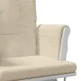 Stillstuhl mit cremeweißem Stoffhocker von vidaXL, Schaukelstühle - Ref: Foro24-351663, Preis: 251,79 €, Rabatt: %