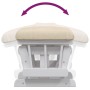 Sillón de lactancia con taburete tela blanco crema de vidaXL, Mecedoras - Ref: Foro24-351663, Precio: 237,97 €, Descuento: %