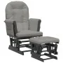 Sillón de lactancia con taburete tela gris claro de vidaXL, Mecedoras - Ref: Foro24-351666, Precio: 253,77 €, Descuento: %