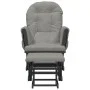 Sillón de lactancia con taburete tela gris claro de vidaXL, Mecedoras - Ref: Foro24-351666, Precio: 253,77 €, Descuento: %