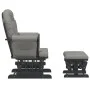 Sillón de lactancia con taburete tela gris claro de vidaXL, Mecedoras - Ref: Foro24-351666, Precio: 253,77 €, Descuento: %