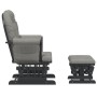 Sillón de lactancia con taburete tela gris claro de vidaXL, Mecedoras - Ref: Foro24-351666, Precio: 258,14 €, Descuento: %