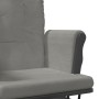 Sillón de lactancia con taburete tela gris claro de vidaXL, Mecedoras - Ref: Foro24-351666, Precio: 258,14 €, Descuento: %