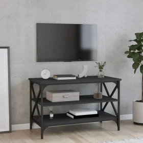 Black plywood TV cabinet 80x40x50 cm by vidaXL, Side tables - Ref: Foro24-825787, Price: 53,41 €, Discount: %
