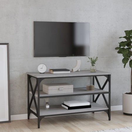 Mueble para TV madera contrachapada gris Sonoma 80x40x50 cm de vidaXL, Mesas auxiliares - Ref: Foro24-825790, Precio: 54,06 €...
